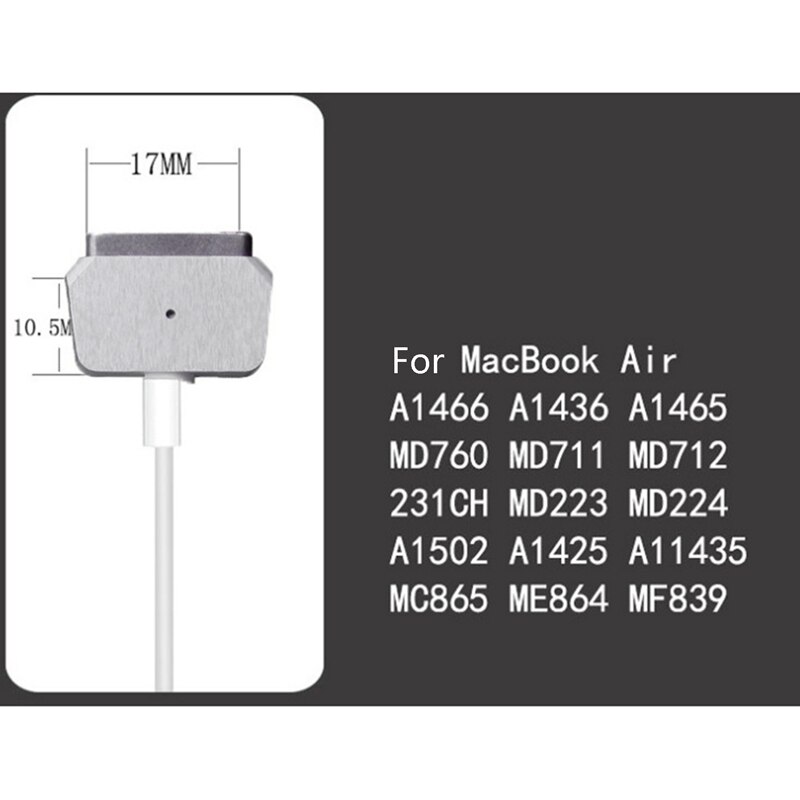 Type C Vrouwelijke Om Voor Magsafe 2 Kabel Adapter, Geschikt Voor Apple Air / Pro 45W 60W