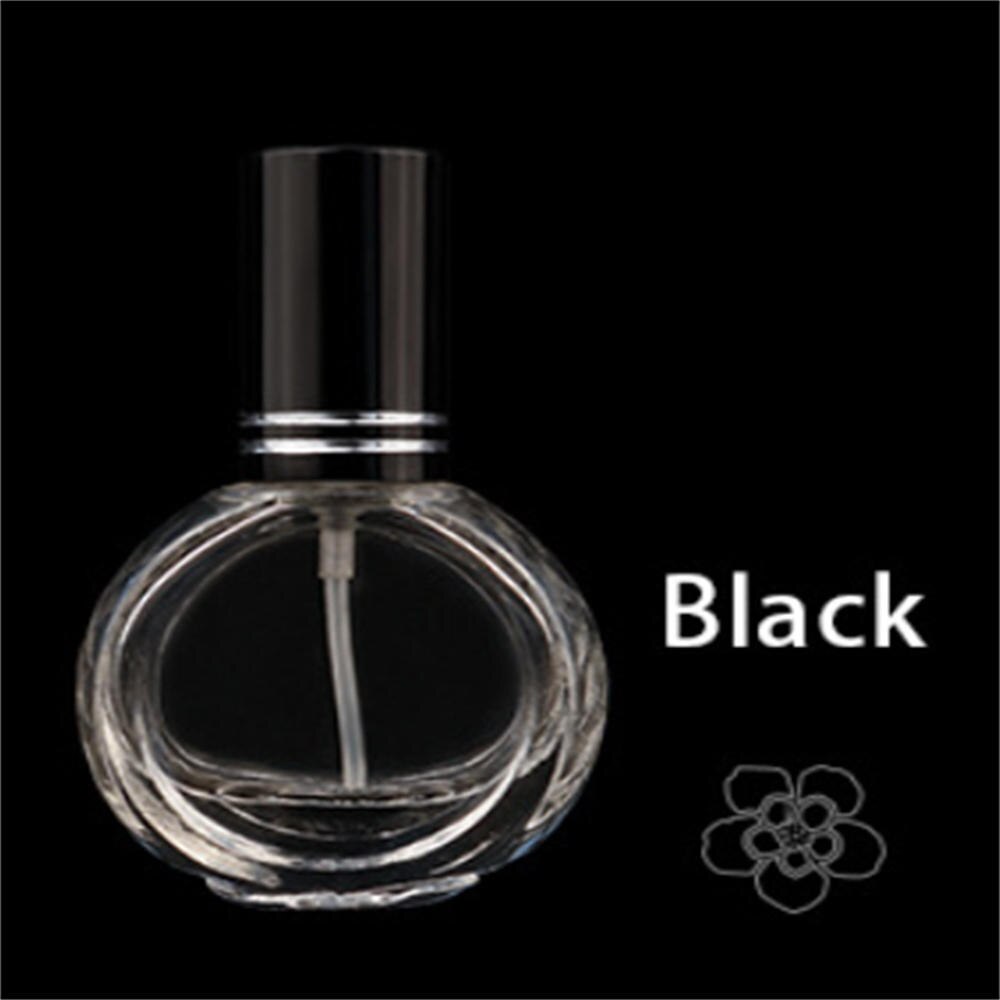5Ml Glazen Fles Met Schaal, lege Parfumflesjes Verstuiver Spray Flessen Draagbare Reizen Cosmetische Container Make Up Gereedschap 1Pcs: 10ML black