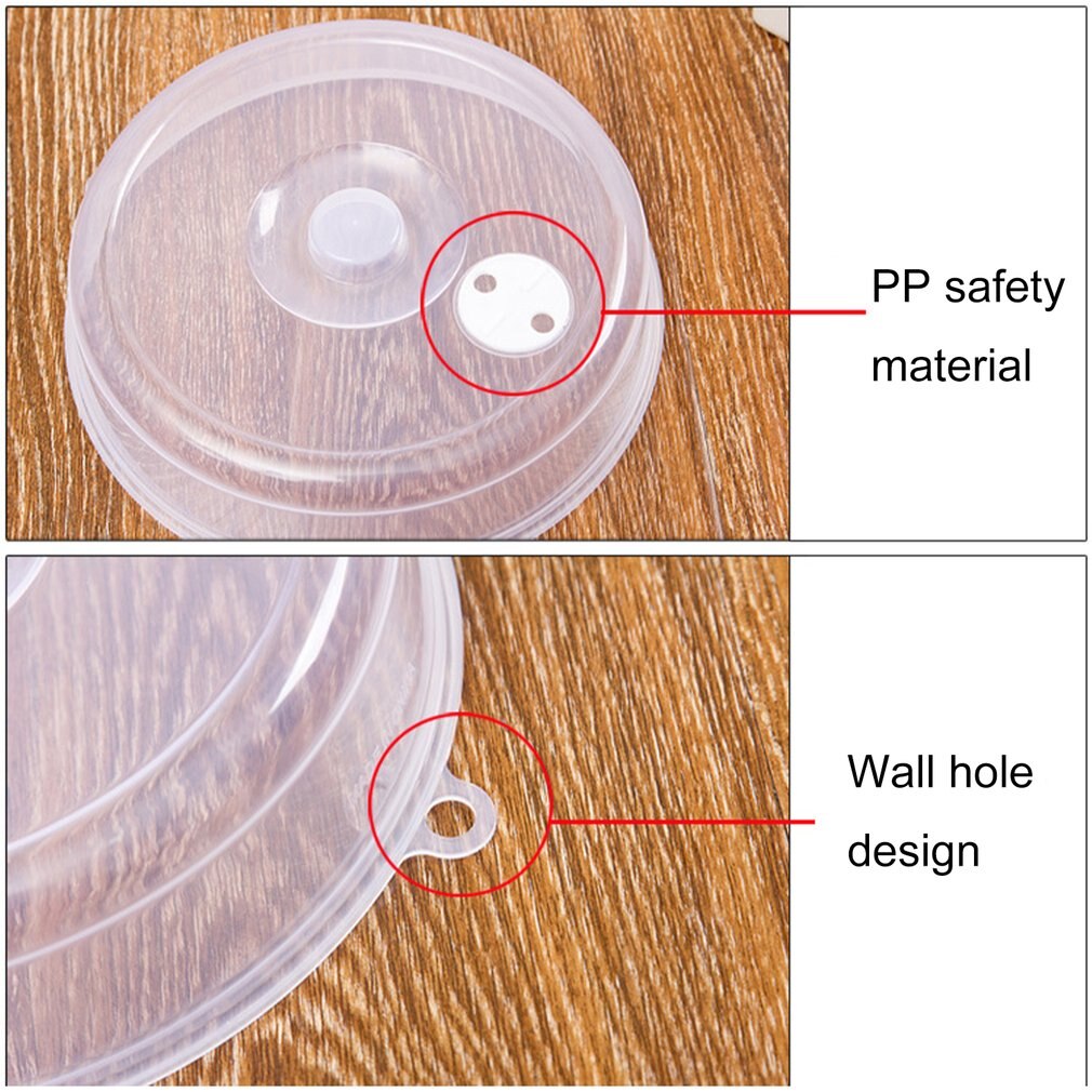 26Cm Doorschijnende Magnetron Cover Standaard Voedsel Afsluitdeksel Herbruikbare Magnetron Deksel En Deksel Voor Magnetron Servies