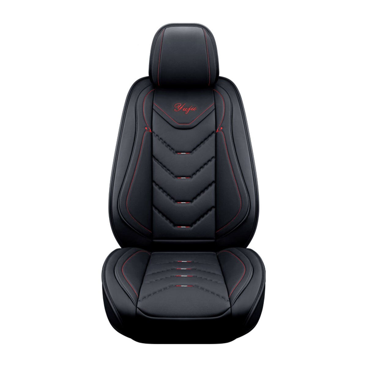 Universial Front Car Seat Cover Protector Auto Covers Pu Lederen Volledige Bescherm Antislip Voor De Meeste Auto: Black