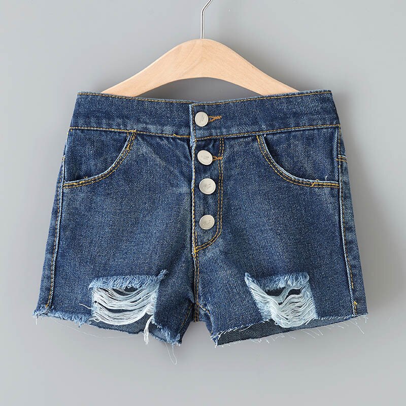 Ours Leader filles jean nouvel été enfants fille Pantalon enfants crayon Leggings bouton mouche Pantalon Fillette pour 3 7Y