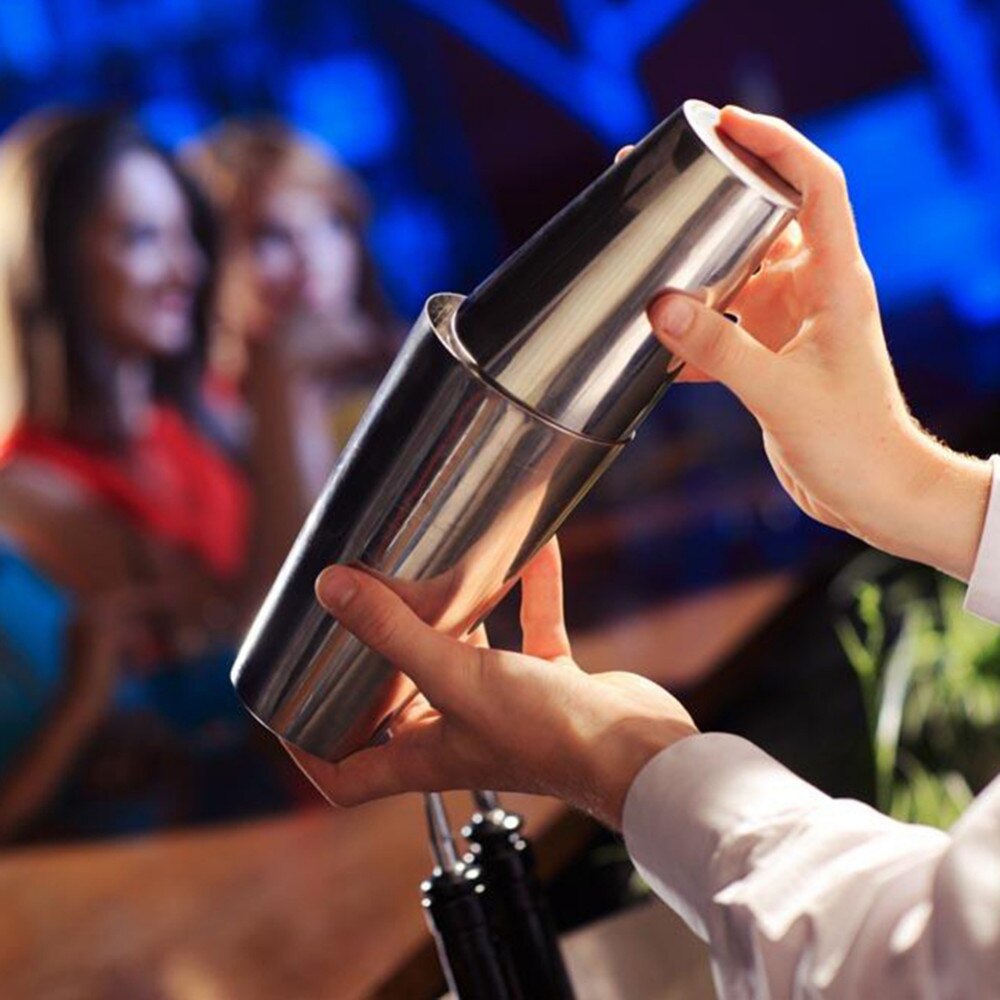 600ml Stainless Steel Cocktail Shaker Metal Martini Wine Shaker Boston Beer Mixer Bar Bartender Tools