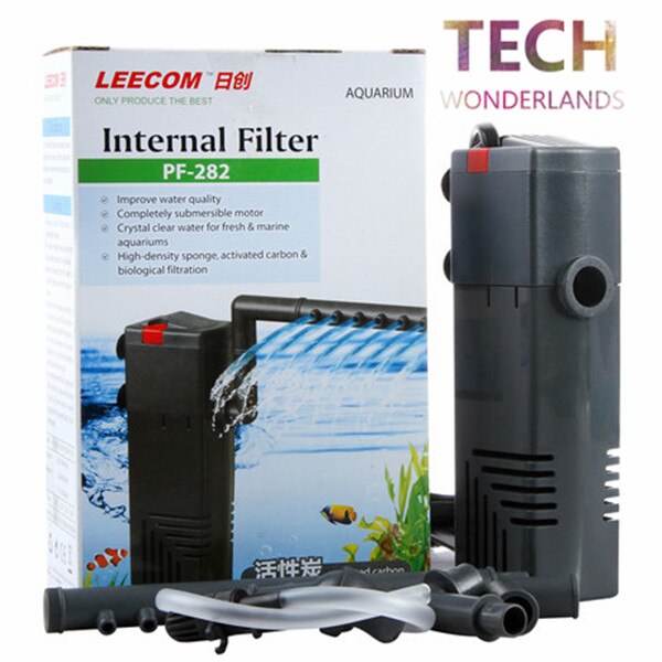 Aquarium Multifunction 3 in 1 Leecom PF-2 series Aquarium Turtle Fish Tank Low Water Add Oxygen Internal Filter of rain