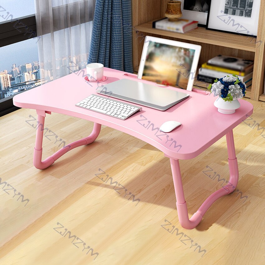 60X40X28Cm Bed Bureau Met Card Slot Bekerhouder Opvouwbare Laptop Computer Tafel Notebook Stand Bed sofa Kleine Studie Tafel