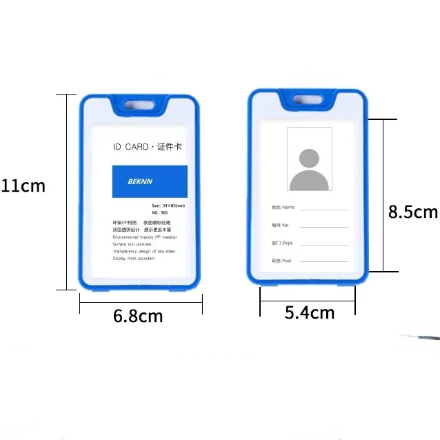 Porte-carte sangle de cou avec lanière porte-Badge carte d'identité de travail Bus couverture d'identité d'affaires porte-carte en plastique sacs fournitures de bureau
