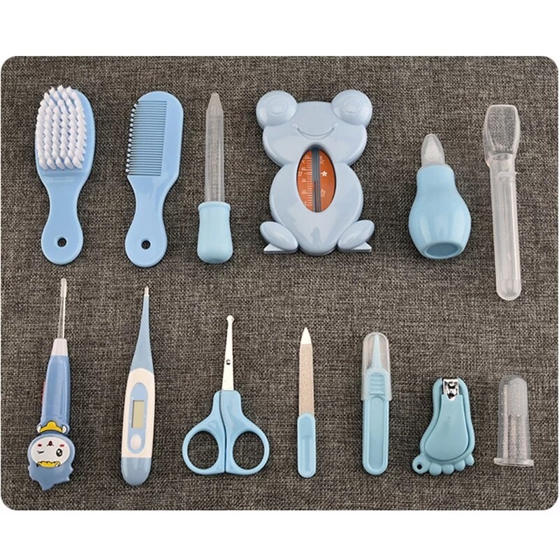 Conjunto de cuidado para bebé recién nacido, multifunción, higiene, cuidado de las uñas, termómetro, tijeras, herramientas