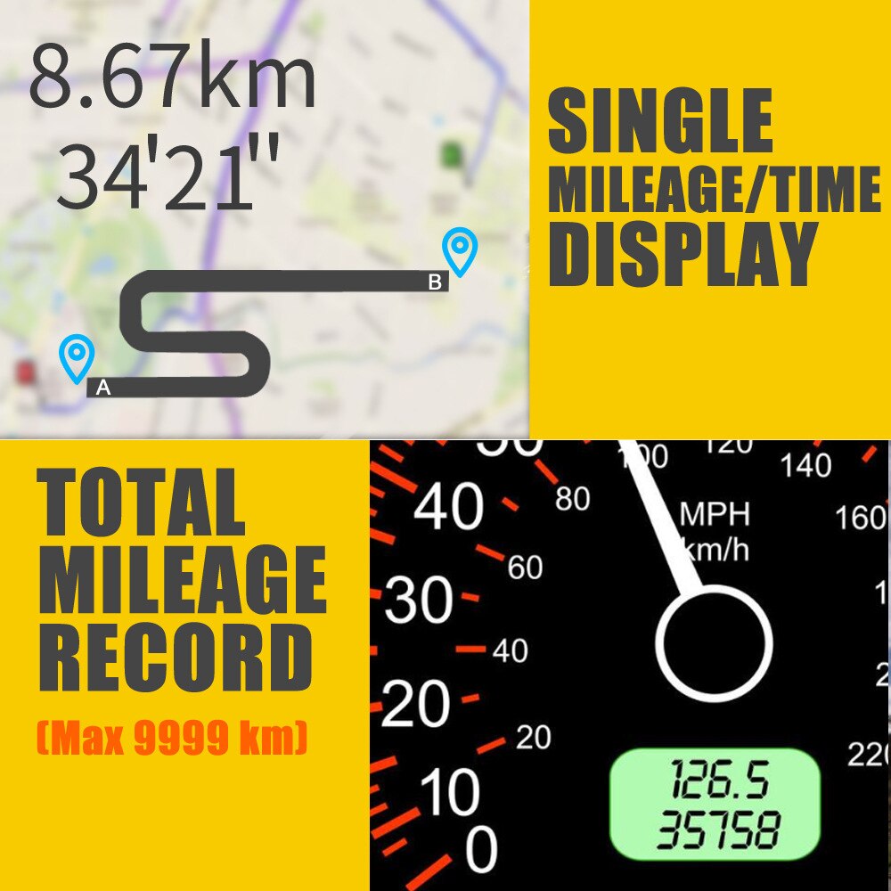Mayitr 1 Set PC90 Digitale Auto Auto Gps Mph/Km/H Hud Display Snelheidsmeter Voor Motorfietsen Vrachtwagen Fietsen accessoires Onderdelen