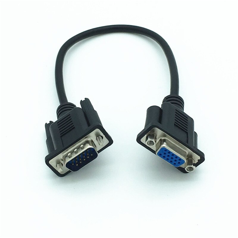Vga hdtv  hd 15 ben han til han til hun til hun kabel 15- leder tilslutning sort ultra kort vga kabel 0.3m/30cm