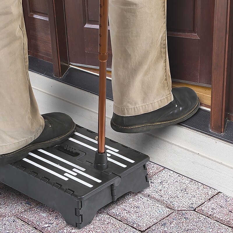 Folding Step Stool Portable Plastic Anti-Slip High Riser Half Step Door Walking Stool For Elderly Pregnant Kids Toddlers Kitchen