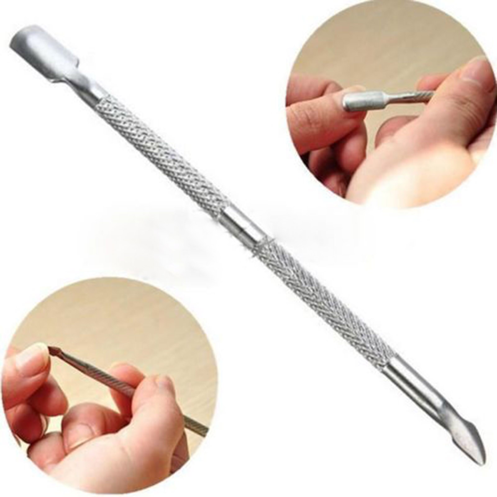 1pc nagelriem nagel duwer lepel verwijderaar roestvrij staal manicure verwijderaar duwer trimmer dode huid verwijderaar nagel kunst verzorgingstool: A 1pc