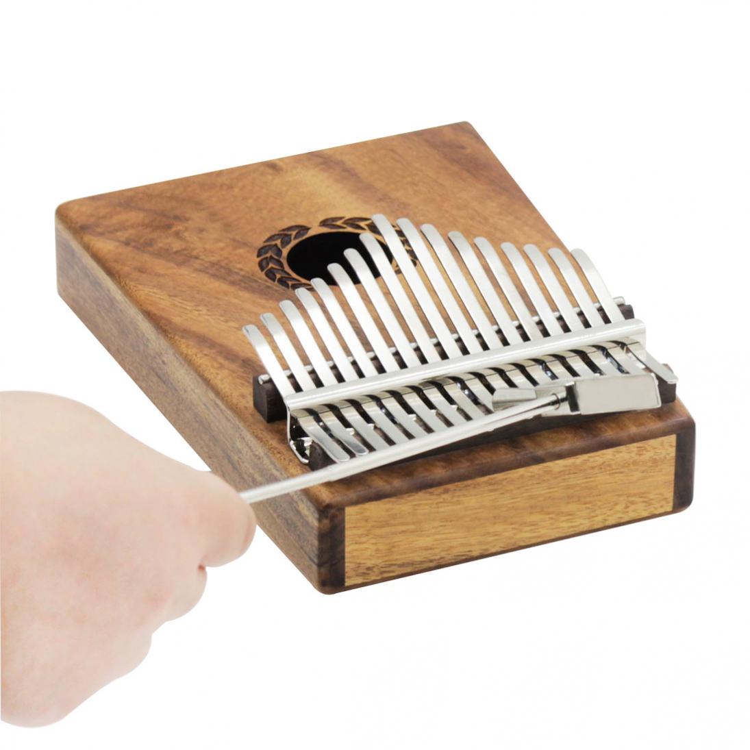 Draagbare Houten Handvat Metalen Duim Piano Tuning Hammer Voor 10 15 17 Toetsen Thumb Piano Kalimba