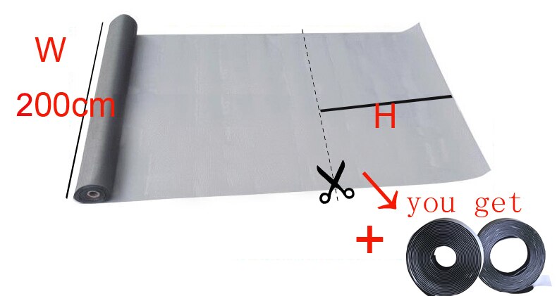 Diy Venster Screen Zomer Anti-Muggen Venster Scherm Klamboe Glasvezel Gaas Schermen Onzichtbare: Width 200cm / Height 160cm