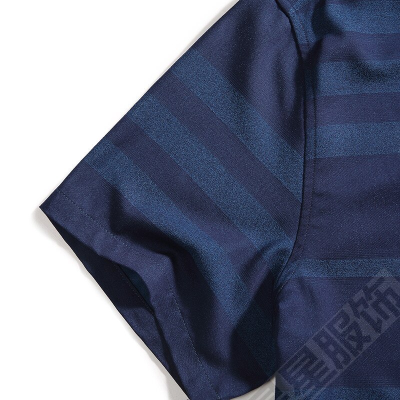 De talla grande 8XL 7XL 4XL hombres de manga corta azul Oxford camisa de vestir de algodón masculino Casual rayas botón abajo camisas 5XL 6XL tamaño grande