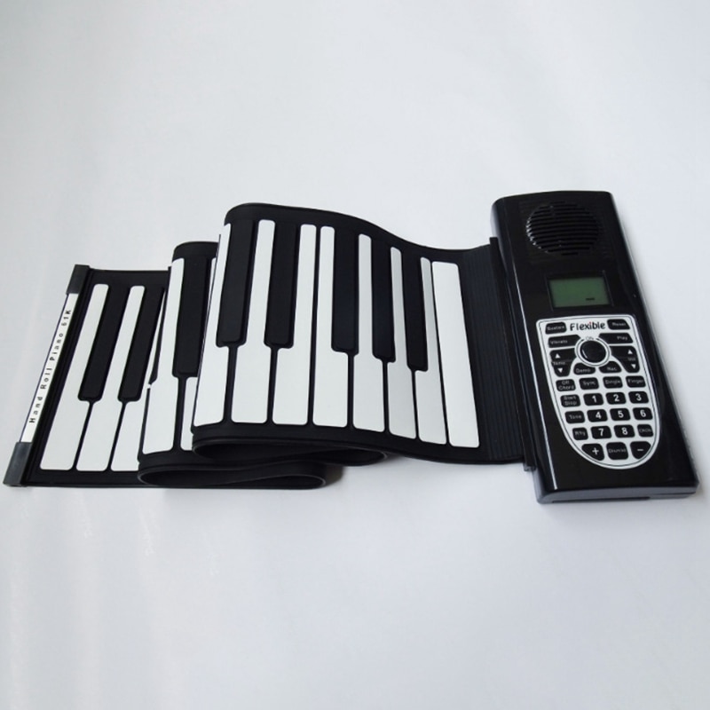 Electric Roll Up Piano Portable Foldable 61 Keys Electronic Music Keyboard Piano