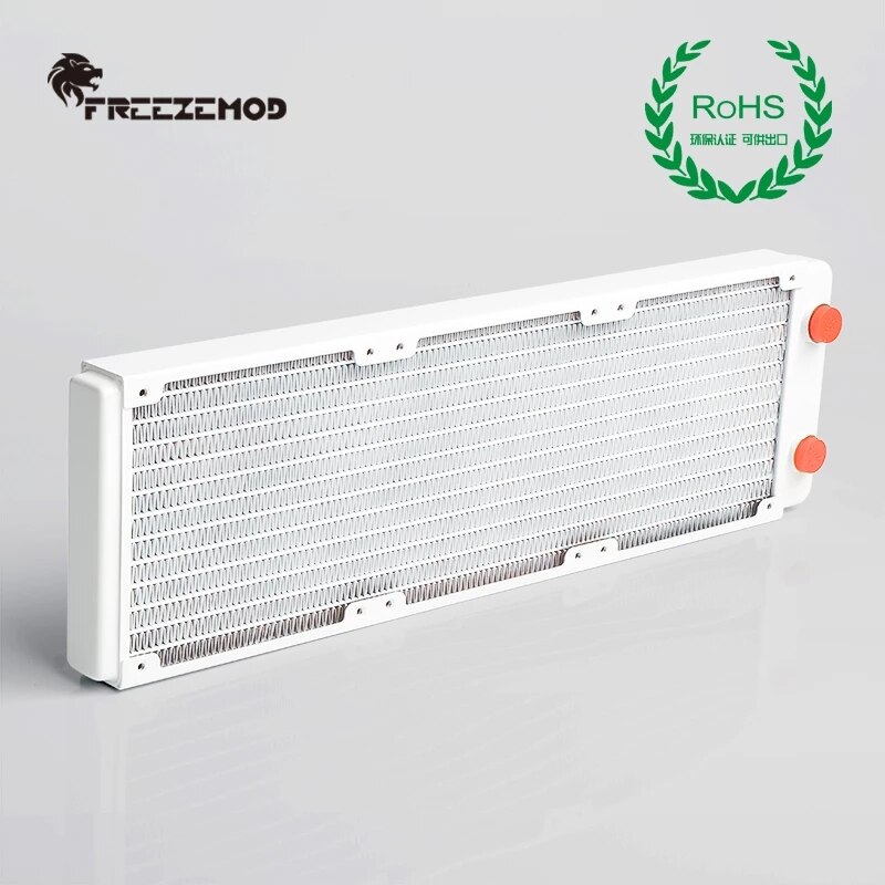 FREEZEMOD G1/4 27mm Thick Copper Radiator 120/240/360/480mm Thin PC Water Cooling Row Heat Sink Cooler Support 120mm Fan Cooling