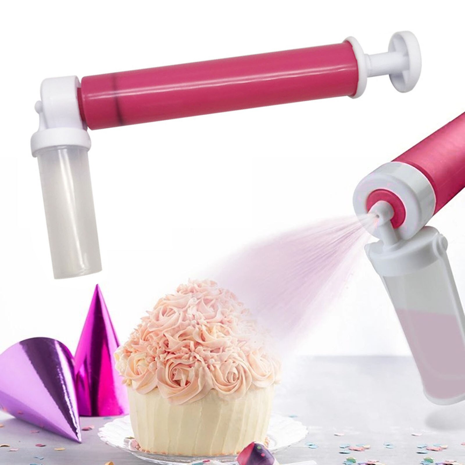 Pistolet aérographe manuel pour gâteaux, Gadget de cuisine, pâtisserie, Desserts, outils de décoration ménagers, 1 pièce