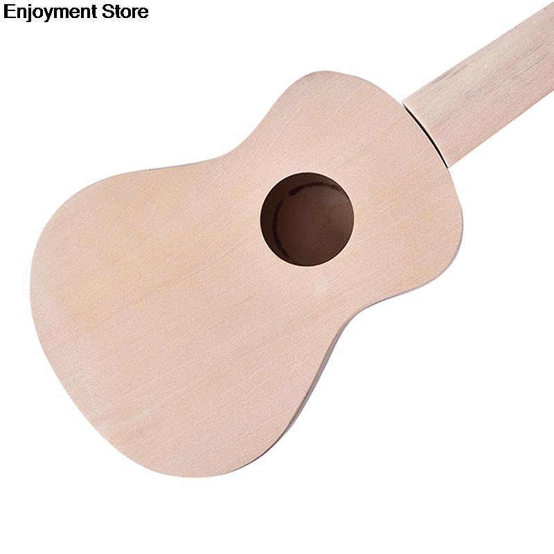 Ukelele Simple y divertido de 21 pulgadas, herramienta de bricolaje, guitarra hawaiana, trabajo manual, ensamblaje de juguete para niños para aficionados