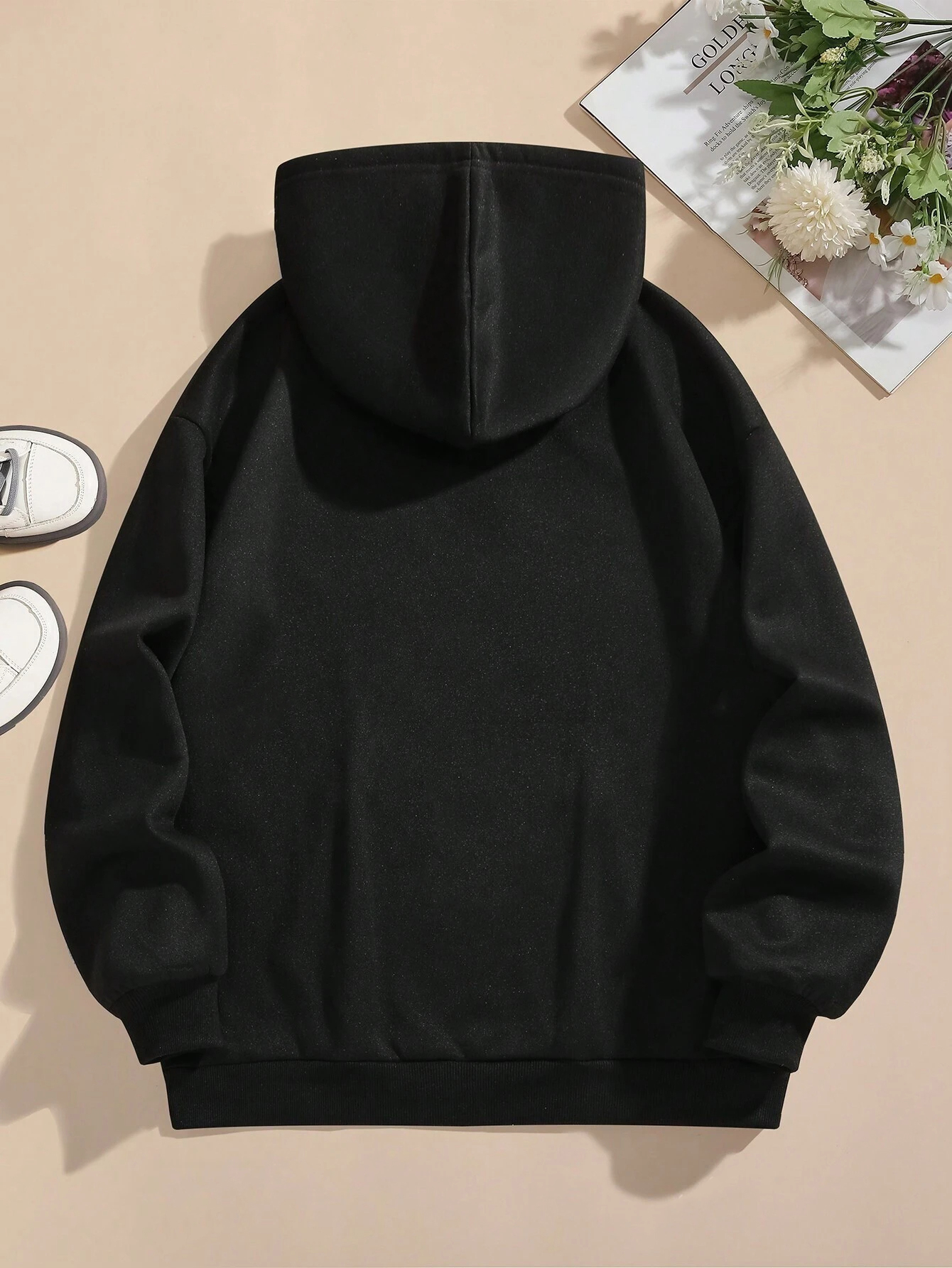 Sweat à capuche imprimé simple I'm Just A Girl pour femme, haut à col rond vintage, sweat à capuche confortable, vêtements Harajuku, sourire, , automne
