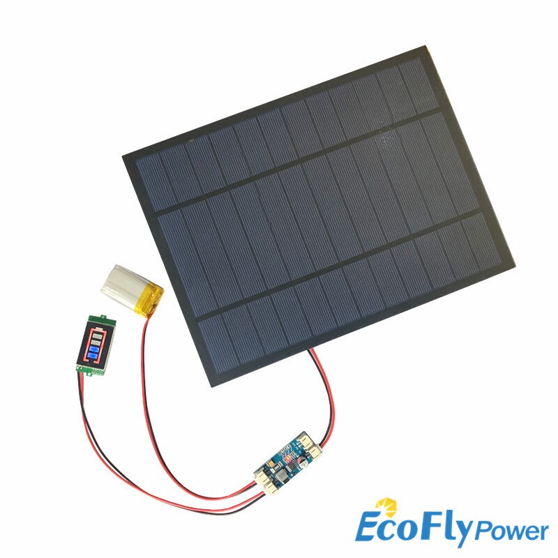 Redefun 1200 mAh besturingsbox voor zonnepaneel, 3,7 V lithium- batterijpaneel voor 24 V led-lichtsnoer, gelijkstroomlading, eenvoudige installatie, eenvoudig te bedienen