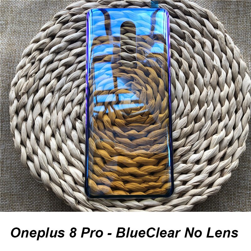 Zurück Glas Für Oneplus 8 Profi Zurück Batterie Abdeckung Hinten Gehäbenutzen Tür fallen klar Tafel Ersatz Für Oneplus 8 Batterie abdeckung: 8Profi-BlueClear