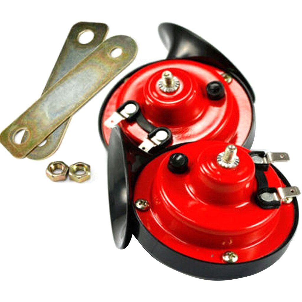 Pair 120dB Snail High Air Horn Double Double Motorcycle Tone Truck Car Motorcycle 12v