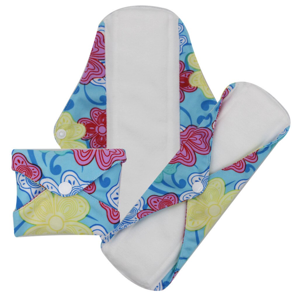 3pcs/lot Women Hygiene Bamboo Cotton Inner Washable Reusable Menstrual Cloth Sanitary Pads Napkin Waterproof Panty Liners 25x18