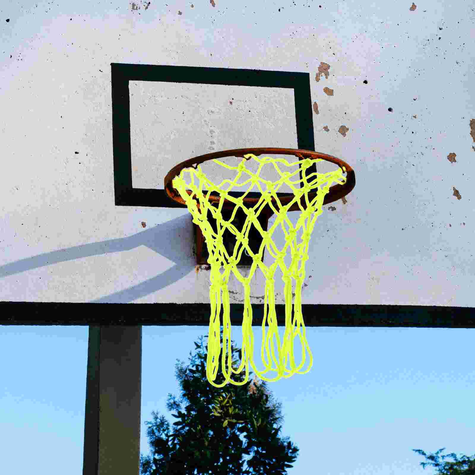 Leuchtendes basketballnetz, hängendes basketballnetz für basketballwettbewerbe im freien