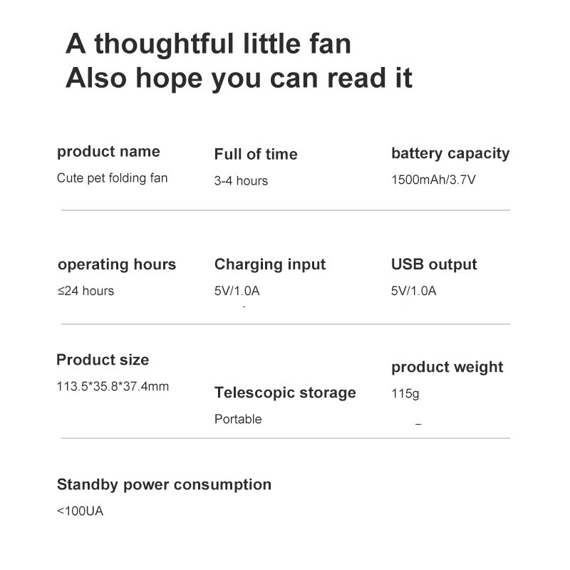 Mini Ventilator Draagbare Ventilator Blijvende Stille Opvouwbare Usb Oplaadbare Ventilator Met Power Bank En Zaklamp Functie Cooling