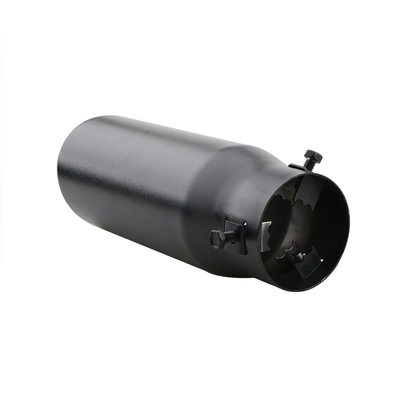 Punta de silenciador de escape para coche, entrada de 2,5 ", salida de 3", 21CM, acero inoxidable, plata, negro, tubos de escape, accesorios para coche