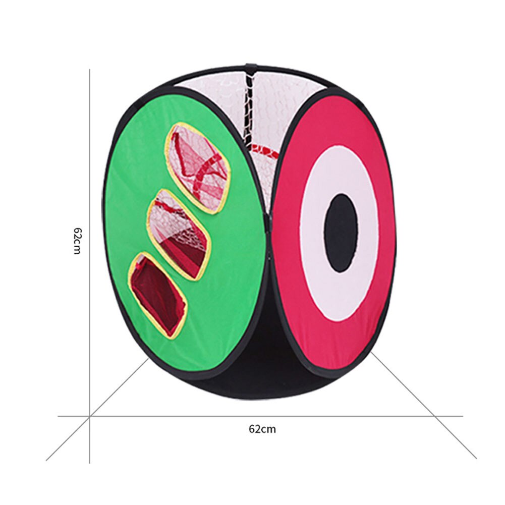 Portable Folding 3 Sides Golf Chipping Net Indoor Outdoor Practice Training Cage Golf storage bag: Default Title