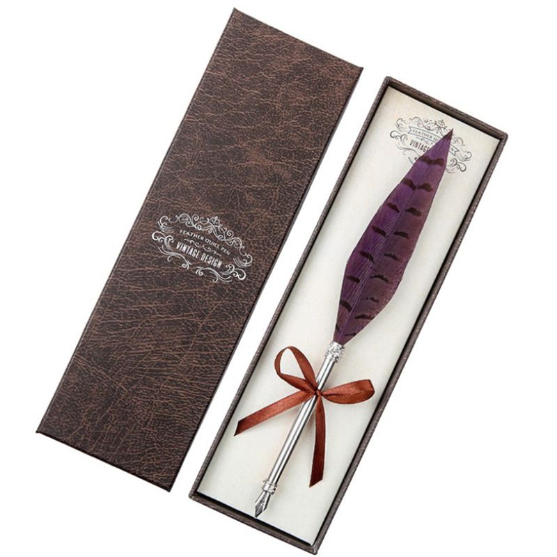 Retro Quill Dip Veer Pen Vulpennen Kalligrafie Writing Tool