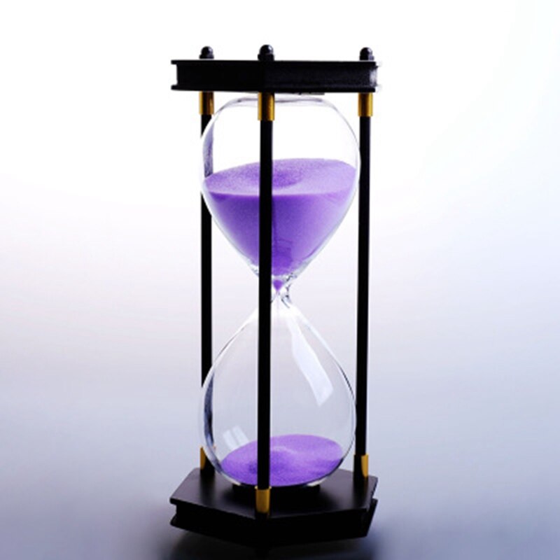Sekskantmøtrik tre søjle timeglas 30 minutter glas timeglas timer