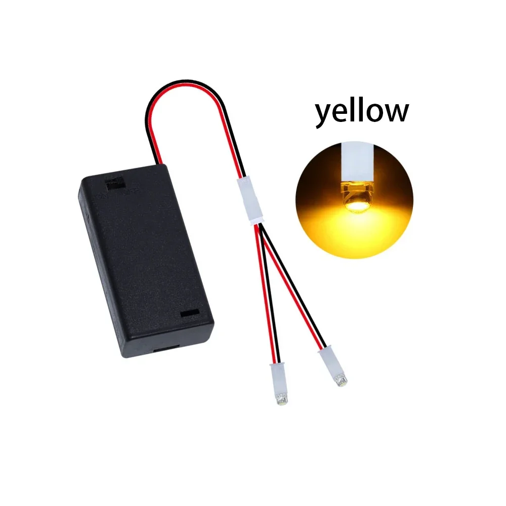 LED Lamp Beads Small Night Light No. 5 Battery Small Bulb DIY Model Light: GRAY