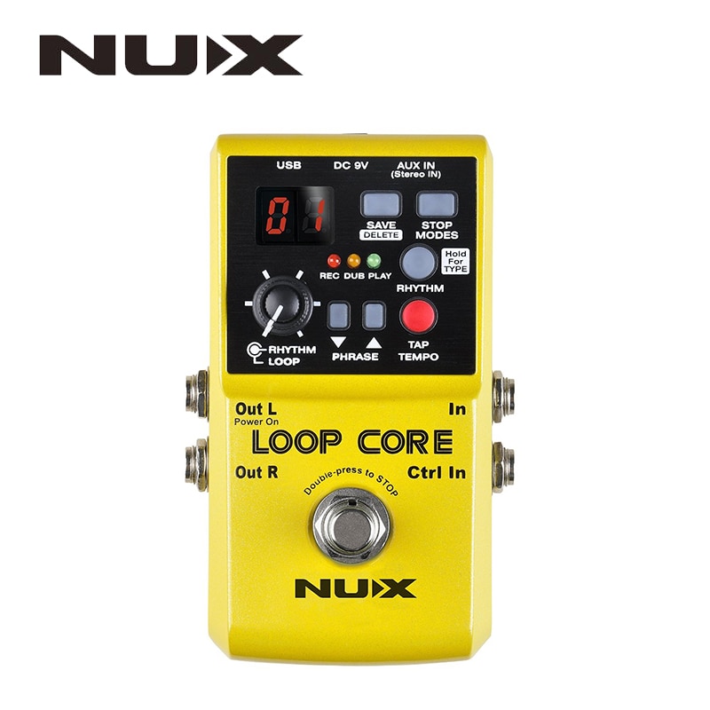 NUX PG-2 Portable Electric Guitar Multi-Effects Pedal Processor with Tuner Metronome Built-in Noise Gate