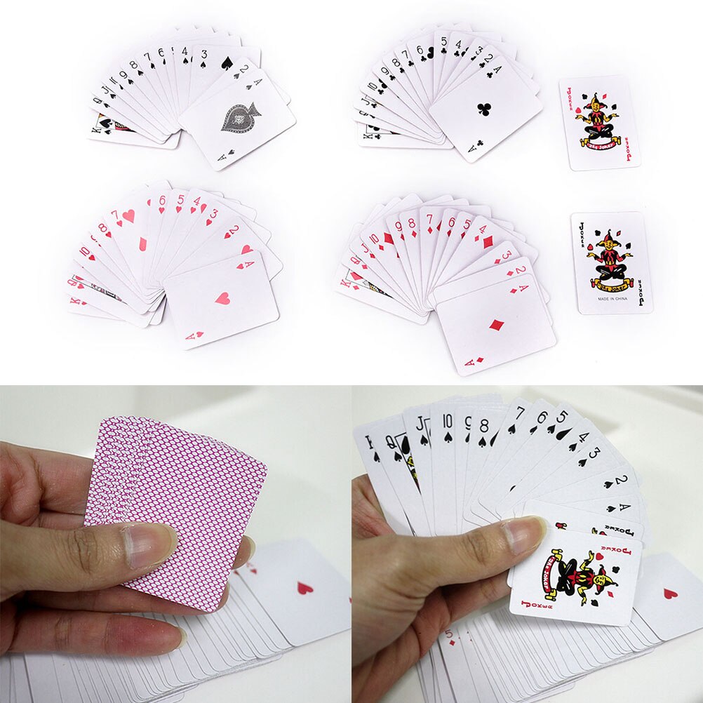5.5*4cm Tragbare Mini Spielkarten Kleine Poker Interessante Spielen Karte Brettspiel Außen draussen Reise Mini Größe Poker