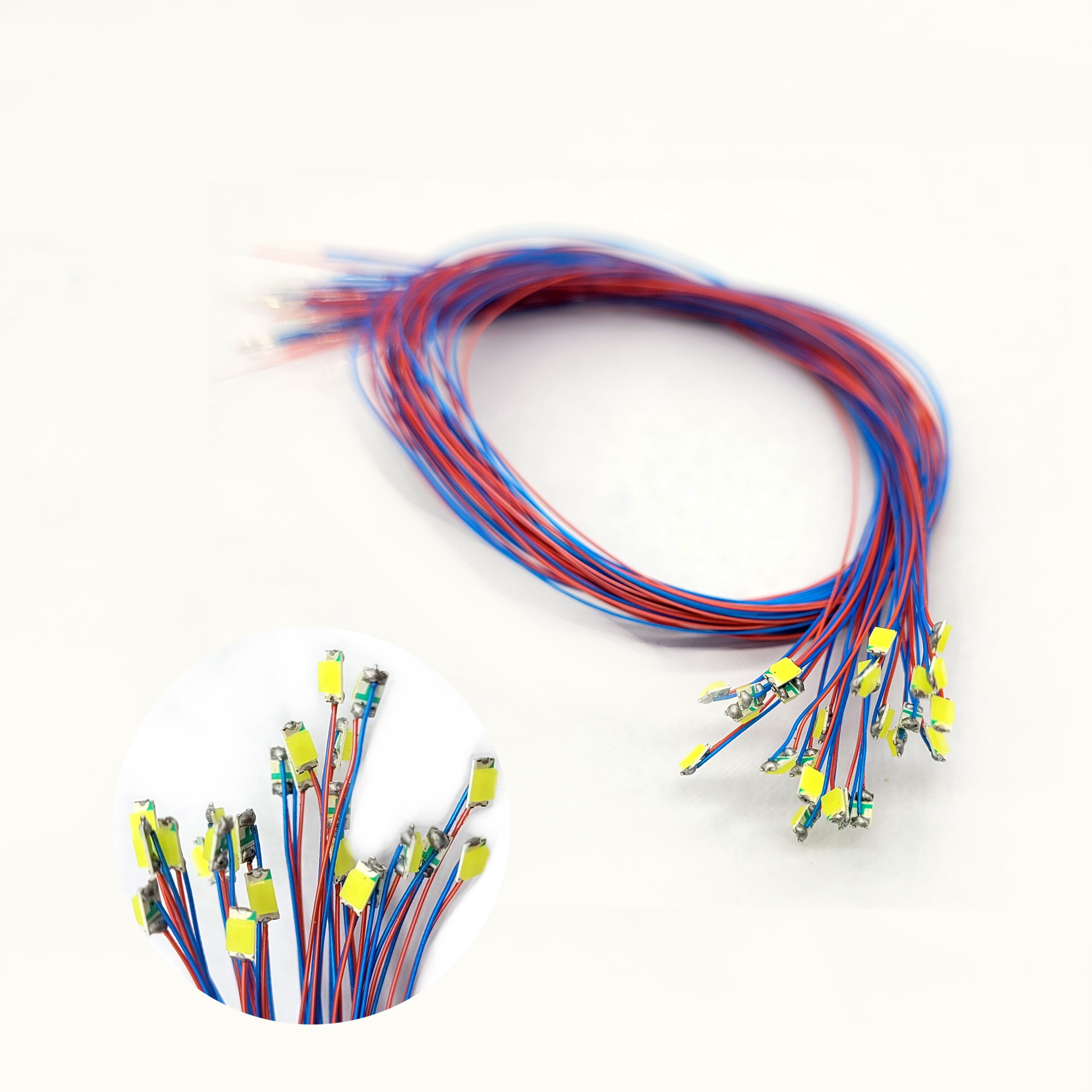 verdrahtet LED Smd 1206 3v LED Lampe Modelle Zug Vor-gelötet Mikro Litz für Zug Eisenbahn Landscapehobby Modell Bausatz Eisenbahn Beleuchtung