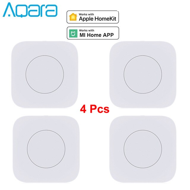 Aqara Smart Wireless Switch Smart Remote Control One Key Control Aqara Intelligent Application Home Security App Control: 4pcs wireless switch