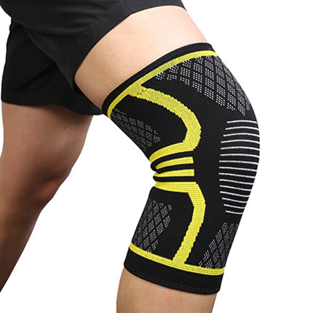 Knee Support Elastic Nylon Breathable Fitness Kneepad Patella Brace Support for Basketball Volleyball Running Cycling sports: 2 / L