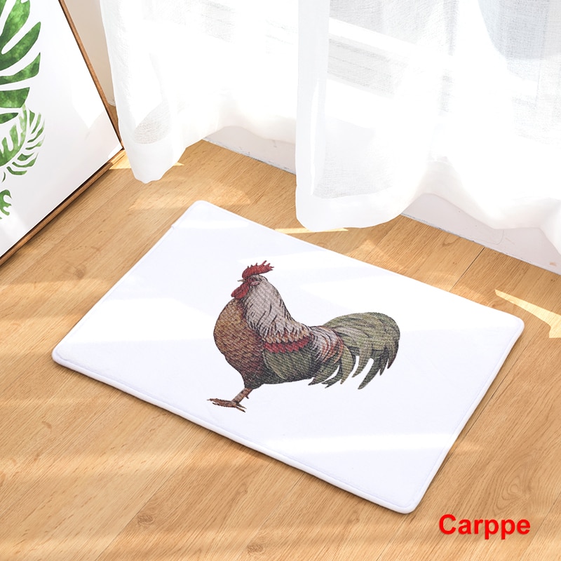 Anti Slip Floor Carpet Mat Chicken Animal Pattern Print Doormat for Bathroom Kitchen Entrance Rugs Home Decoration 40x60 50x80cm