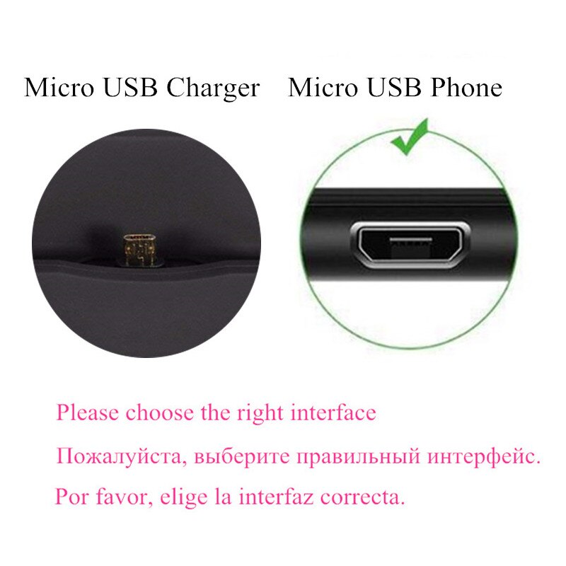 Micro usb charger dock station desktop for MEIZU M3 M5 M6 NOTE M5S M5C M3E M6S U110 U220 V8 C9 PRO NOTE 8 Fast Charging adapter: Rose Golden