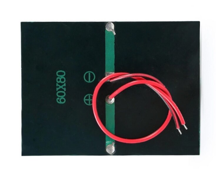 0.65w 1.5v 430ma mini solcelle polykrystallinsk solpanel diy solopladersystem med 15cm kabel 60*80mm 5 stk