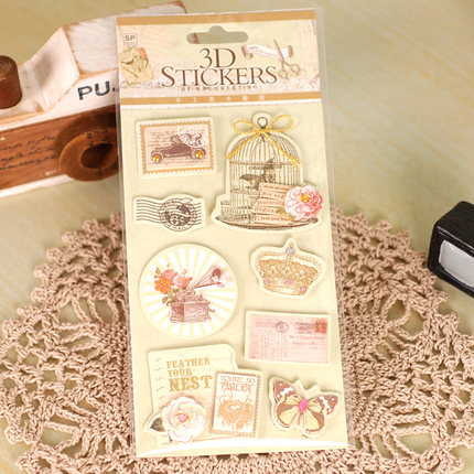 Flower Scrapbooking Stickers Handmade 3D Decorative Stickers For DIY Album,Kids Craft Stickers: Number 10