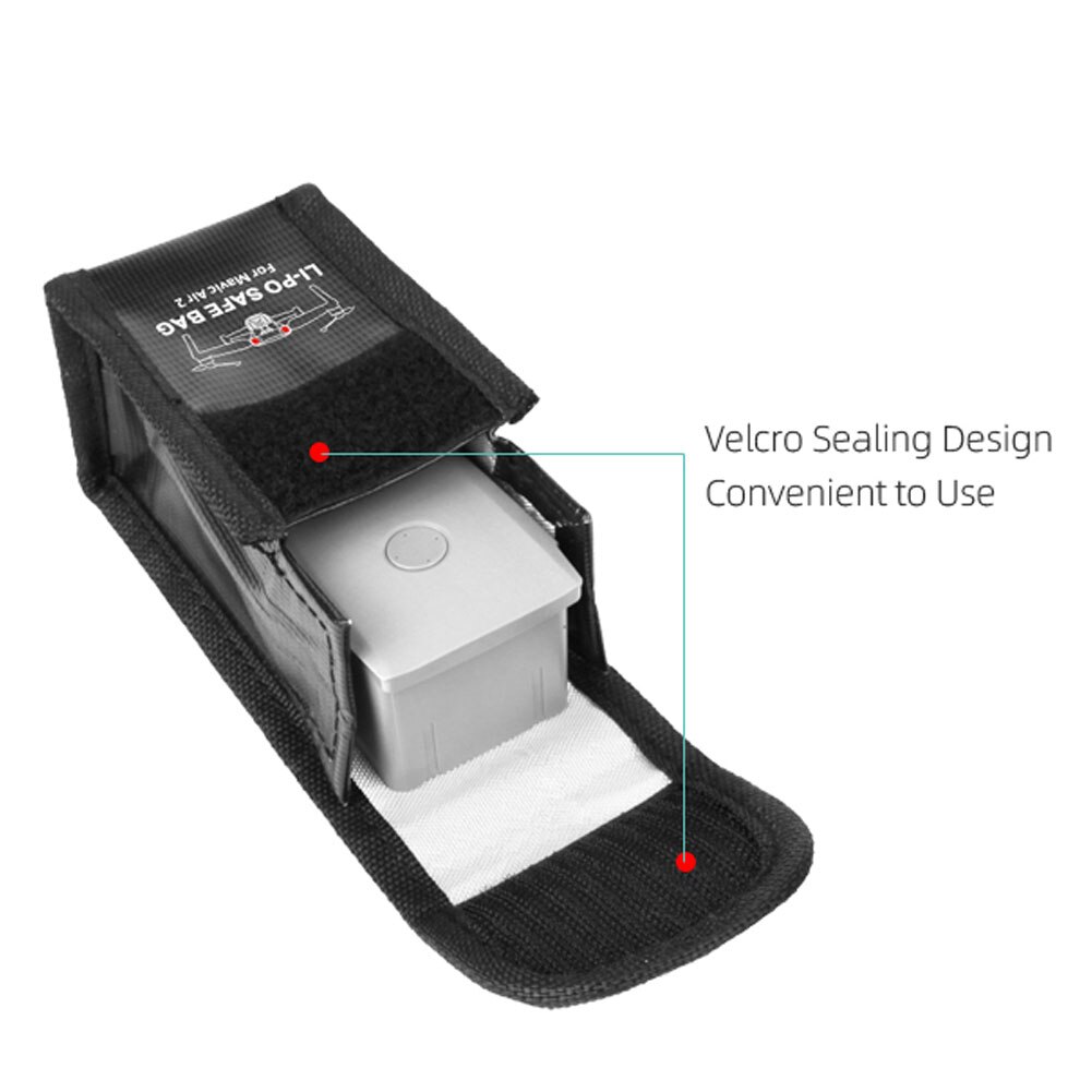 Autocollant magique ignifuge en plein Air Portable étui de protection en fibre de verre tissu batterie sac Drone sûr anti-déflagrant pour Mavic Air 2