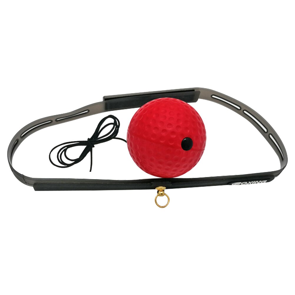 Juego de Pelota de goma para boxeo, reacción de entrenamiento con diadema para accesorios de trabajo eficaces: Hard ball-Red