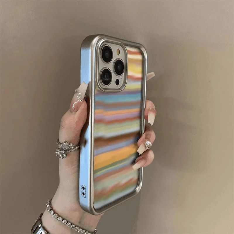 Funda de teléfono Dream Rainbow de Color a la para iPhone 16 15 14 13 12 11 Pro Max X XR revestimiento mate cubierta protectora trasera a prueba de golpes: Lona