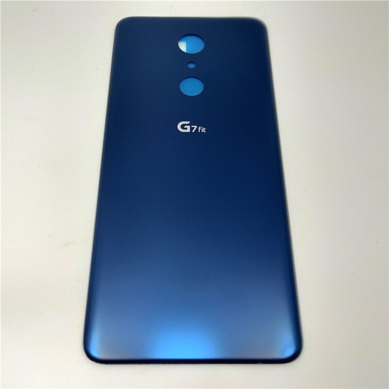 Originele Glas Achter Behuizing Voor Lg G7 Fit Batterij Cover Case G7 Fit Q850 Vervanging Deel: Blue No Camera