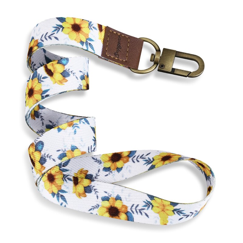 485*20mm nyckelring remmar rep mobiltelefon hals rem lanyard för id-kort nyckelring usb badge hållare diy lariat lanyard hang rop: Gul