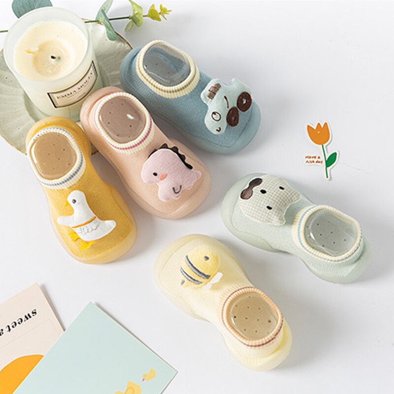 Cartoon Baby Sokken Antislip Zool Elastische Pasgeboren Sokjes Voor Baby Jongen Meisje Kinderen Baby Leunend Lopen schoenen Flats