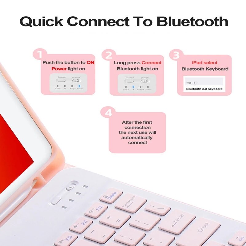Schutzhülle für samsung galaxy tab  s6 lite 10.4 -p610 sm-p615  p610 p615 10.4 zoll-tablet mit bluetooth-tastatur