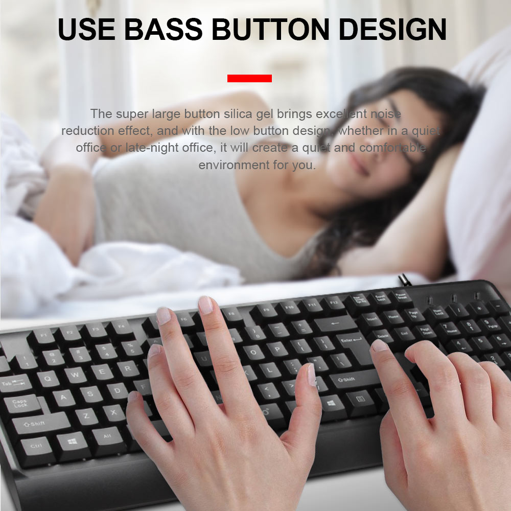 E-YOOSO K500 USB Gaming Membrane keyboard wired 104 Key Gamer ergonomic for Computer PC